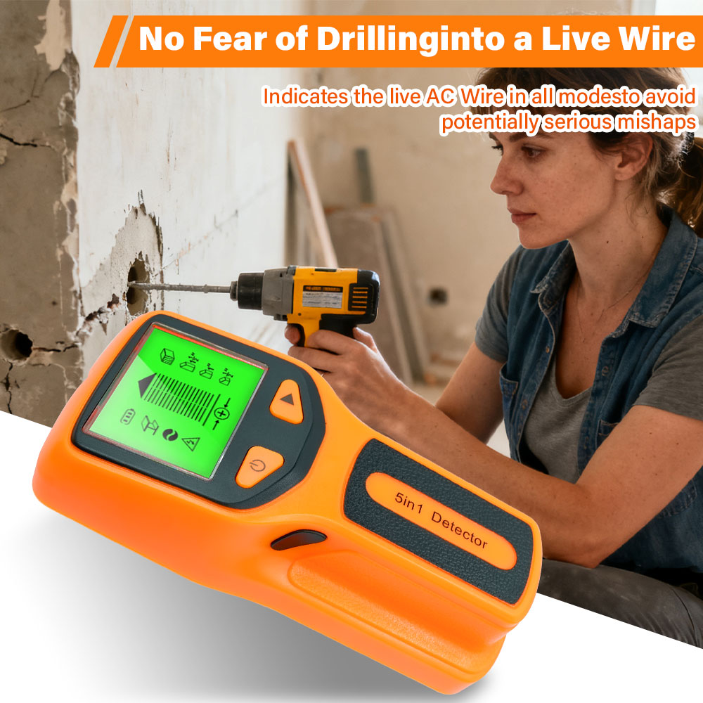 Water Leak Detector Wired - 휴대용 5 in 1 디지털 벽체