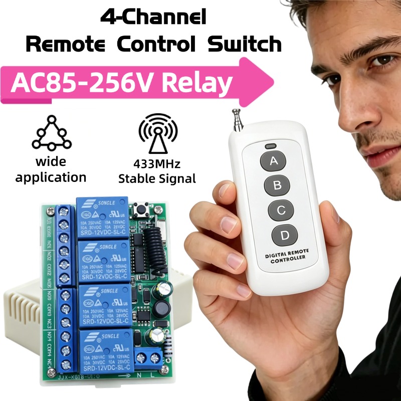 433Mhz Receiver Module - 433MHz AC 110V 220V 4채널 RF