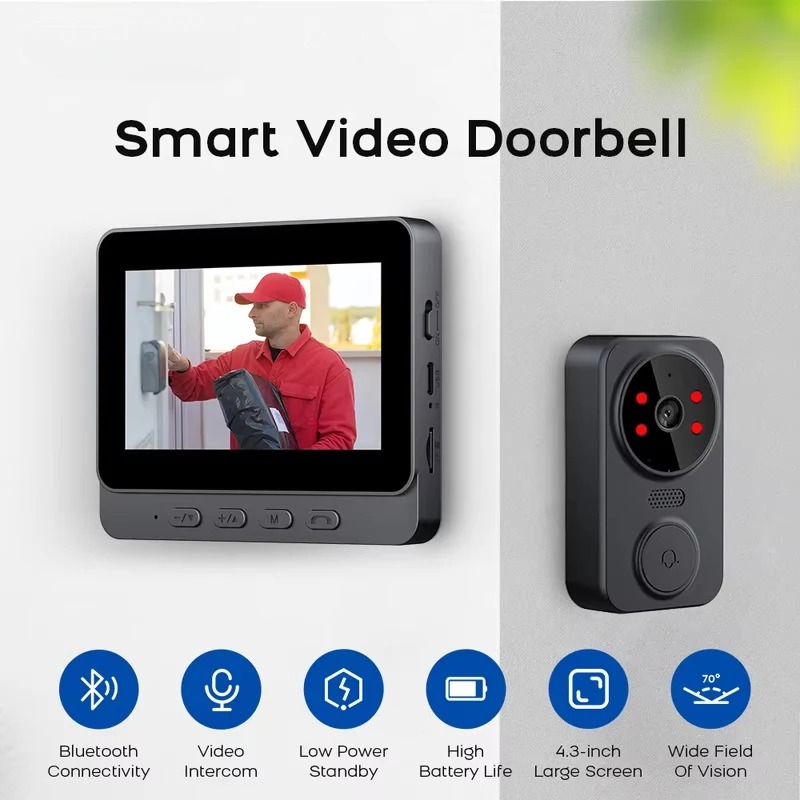 Smart Doorbell Wired - M8 스마트 비주얼 초인종 WiFi 양방향