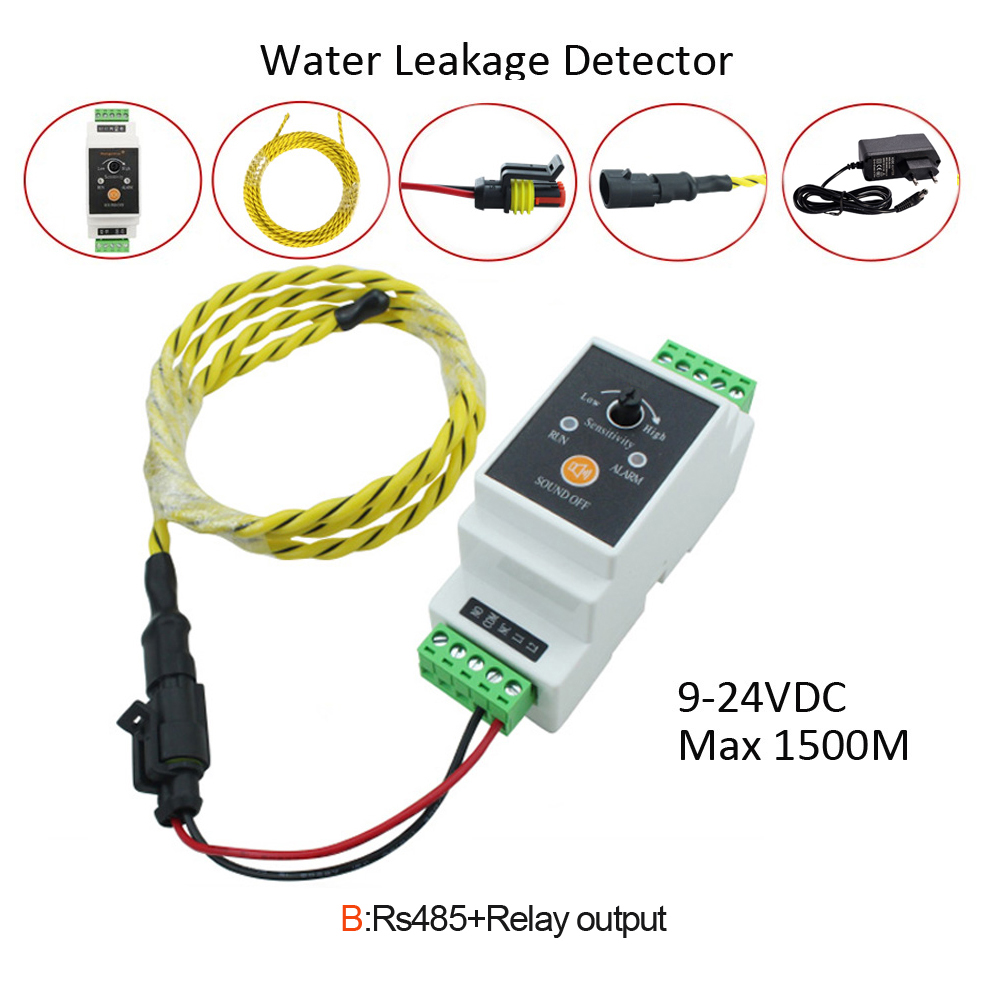 Water Leak Detector Wired - 5/10/15/20/30M 케이블이있는 1 세트 와이어 누수