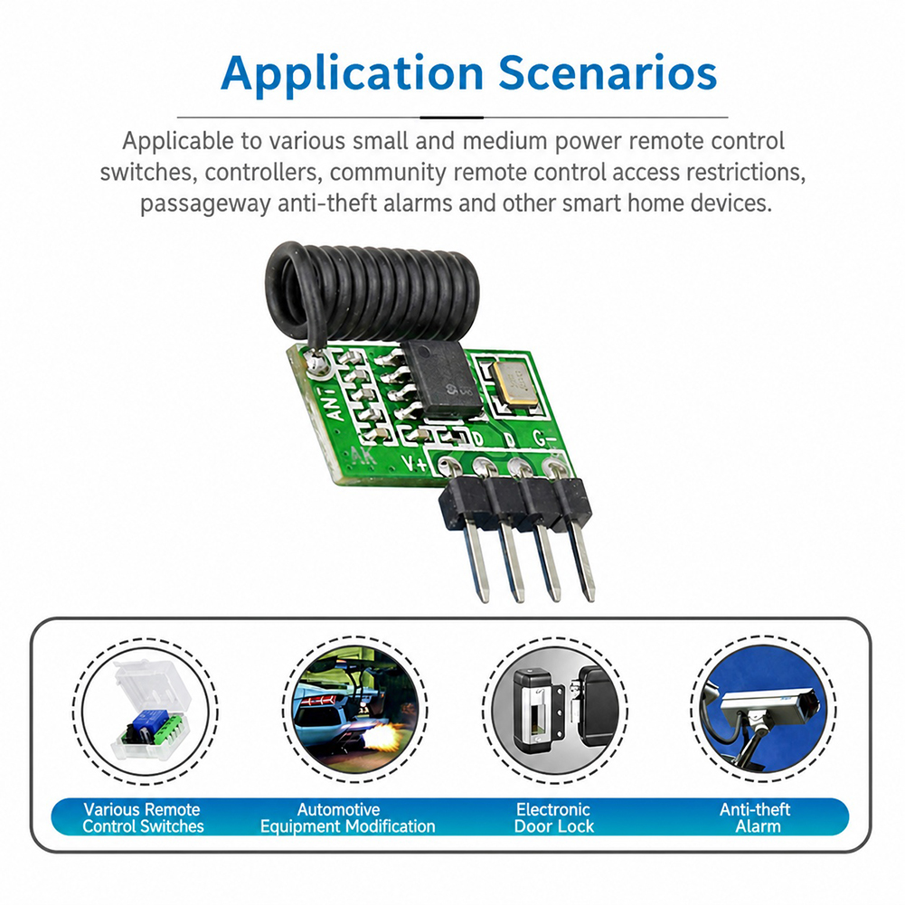 433Mhz Receiver Module - 315MHz/433MHz 슈퍼헤테로다인 RF 수신기 모듈 Arduino용