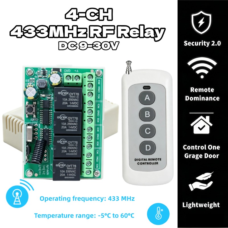 433Mhz Receiver Module - 범용 무선 리모컨 스위치 DC 12V