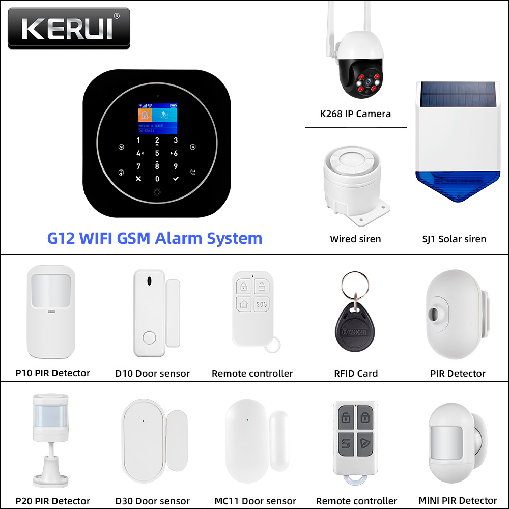 KERUI G12 2G Wifi 무선 홈 경보 시스템  - Home Automation System Diy 리뷰 및 가격