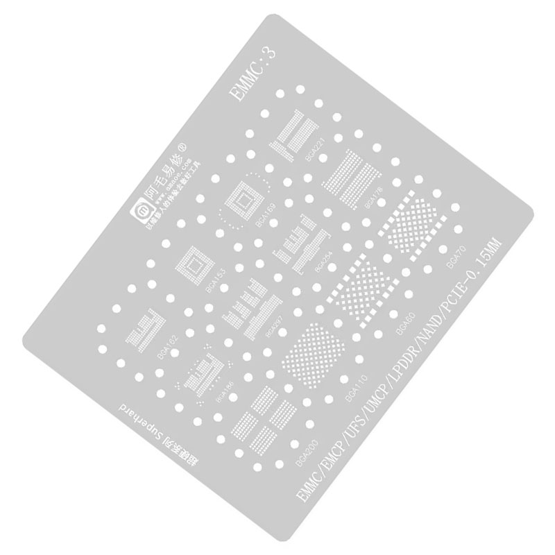 AMAOE EMMC3 BGA Reballing 스텐실  - Tasmota Flash Tool 리뷰 및 가격