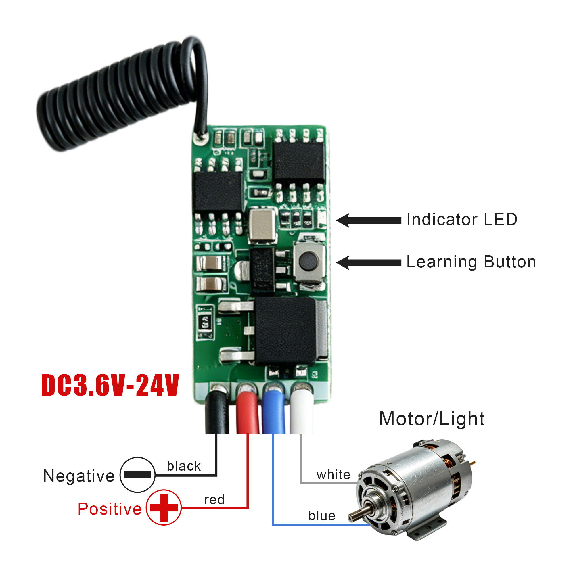 LED 조명 모터용 DC 3.7V-24V 433MHz  - 433Mhz Receiver Module 리뷰 및 가격