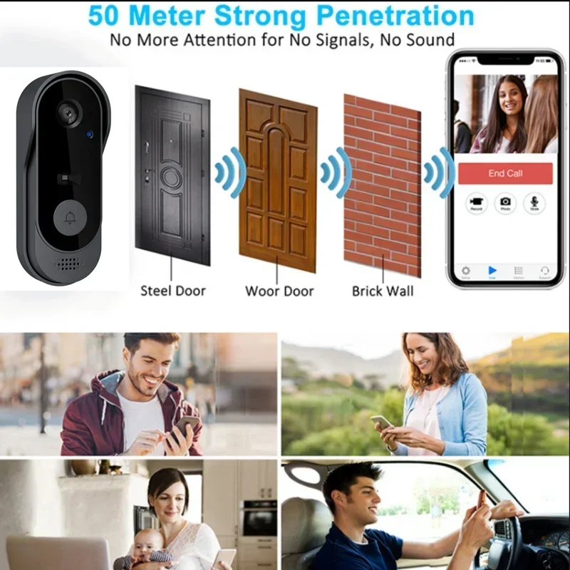 비디오 HD 무선 방수 도어벨 카메라, 야간 투시 및  - Smart Doorbell Wired 리뷰 및 가격