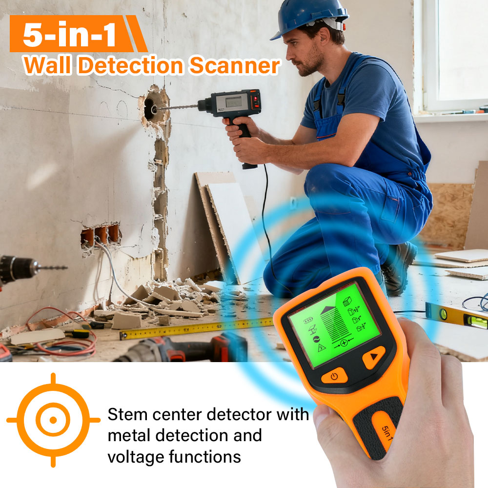 휴대용 5 in 1 디지털 벽체 탐지기 목재 스캐너 금 - Water Leak Detector Wired 리뷰 및 가격
