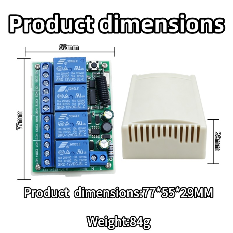 433MHz AC 110V 220V 4채널 RF 무선  - 433Mhz Receiver Module 리뷰 및 가격