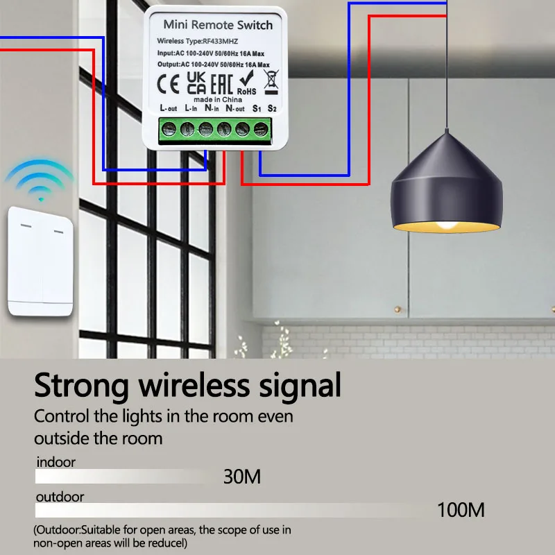 RF 433MHz 스마트 DIY 무선 스위치 1/2/3 - Diy Home Automation System 리뷰 및 가격