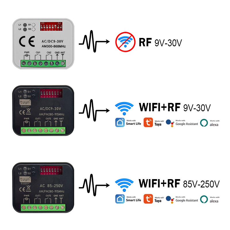 새로운 RX-MULTI 300 a 868MHz Tuya - 433Mhz Receiver Module 리뷰 및 가격