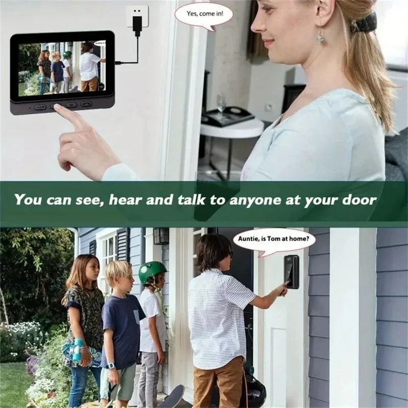 M8 스마트 비주얼 초인종 WiFi 양방향 인터콤 적외 - Smart Doorbell Wired 리뷰 및 가격