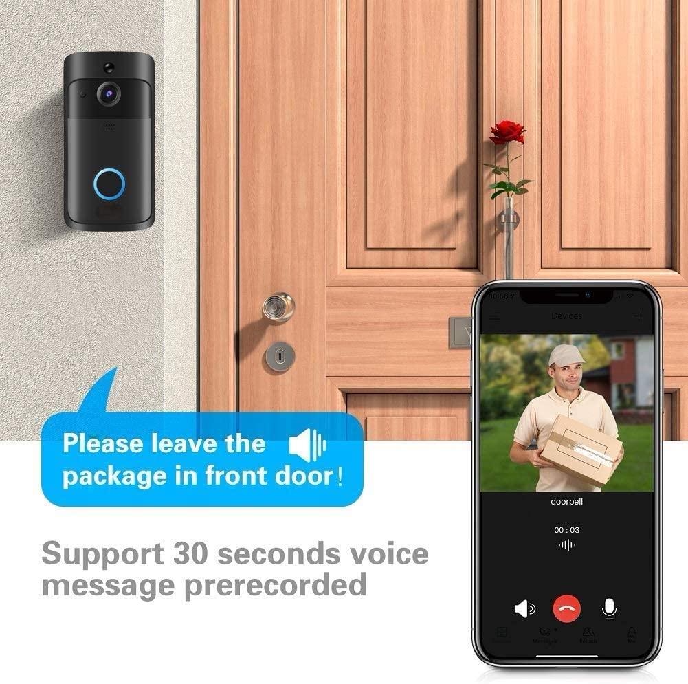 비디오 초인종 카메라 HD WiFi 초인종 무선 작동  - Smart Doorbell Wired 리뷰 및 가격
