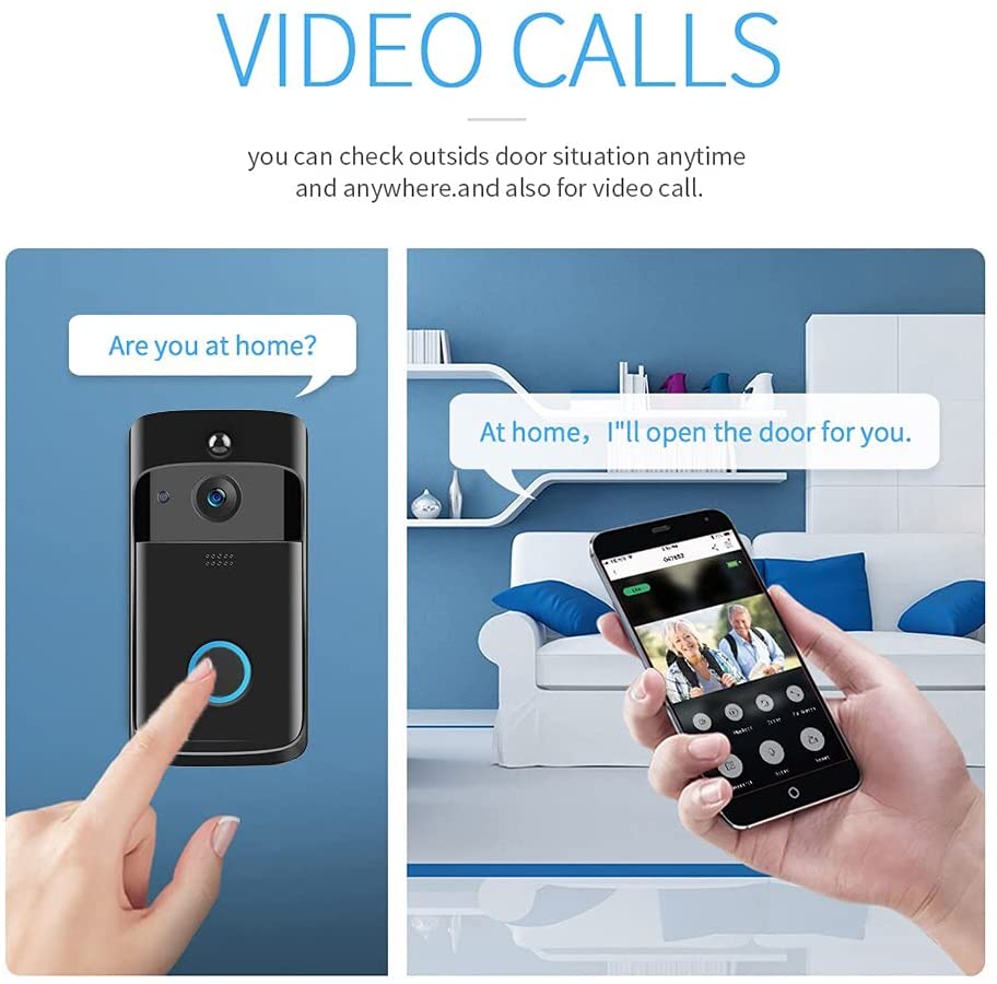 비디오 초인종 카메라 HD WiFi 초인종 무선 작동  - Smart Doorbell Wired 리뷰 및 가격