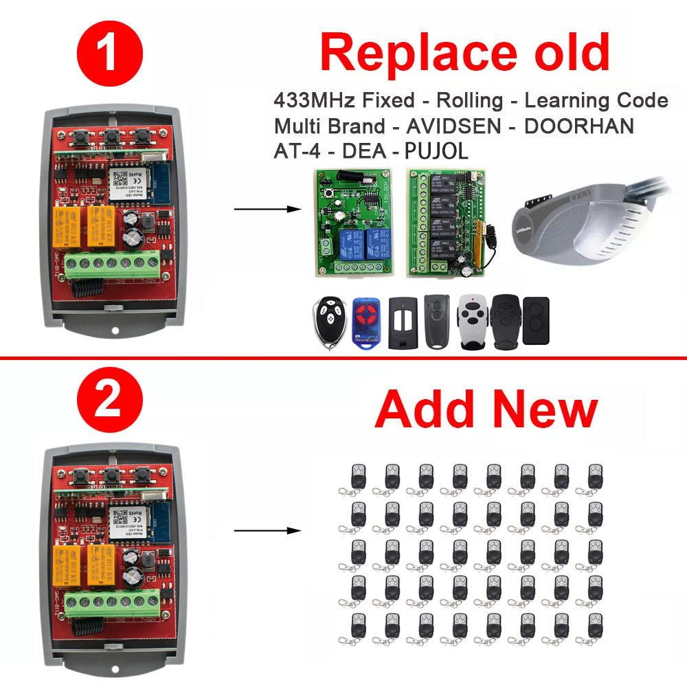 Tuya 자동 게이트 제어 오프너 오프닝 도어 차고 W - 433Mhz Receiver Module 리뷰 및 가격