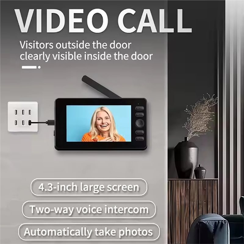 T81C! 무선 비디오 초인종 4.3인치 LPS 스크린 - Smart Doorbell Wired 리뷰 및 가격