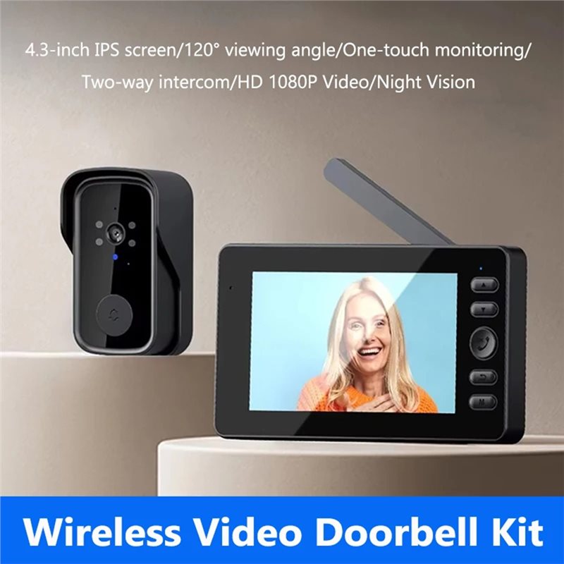 T81C! 무선 비디오 초인종 4.3인치 LPS 스크린 - Smart Doorbell Wired 리뷰 및 가격